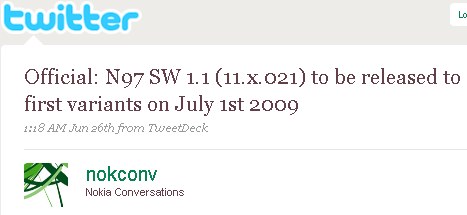 Nokia N97: firmware update coming soon nokia n97 firmware Nokia N97: firmware update coming soon