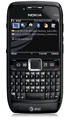 NokiaE71x FrontView AT&T releases Nokia E71x...with FP2