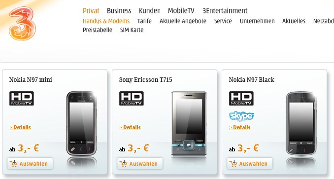 nokia n97 mini hutchison Hutchison Austria releases the Nokia N97 mini