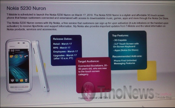 nuron 5230 News from the Nokia Nuron   it is a 5230