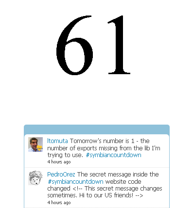 symbian countdown The Symbian Countdown