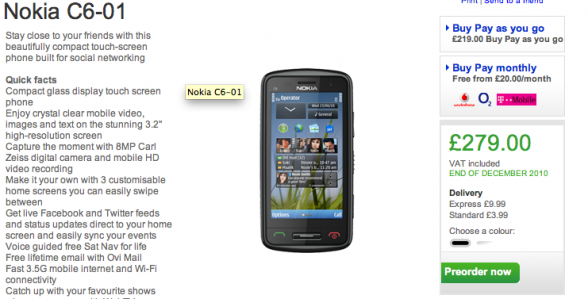 nokia c6 01 for sale Nokia C6 01 hits Nokia Store