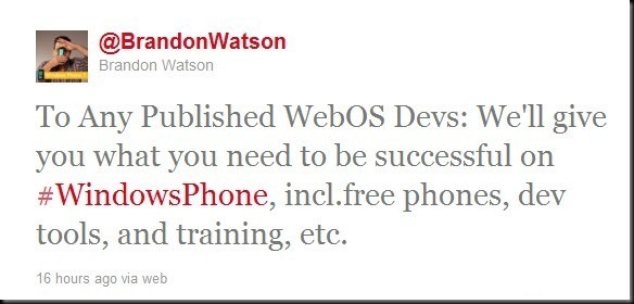 Brandon-Watson-webOS-tweet