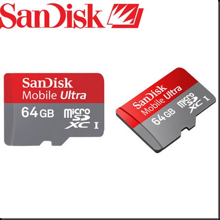 sandisk 64gb thumb SanDisk 64GB microSDXC memory card will be available shortly in the UK